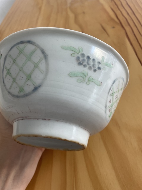 古玩陶瓷花卉紋碗真品鑒賞圖