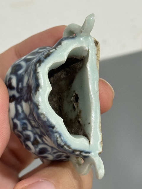 古玩陶瓷青花祿紋壁爐真品鑒賞圖