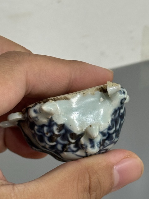 古玩陶瓷青花祿紋壁爐真品鑒賞圖