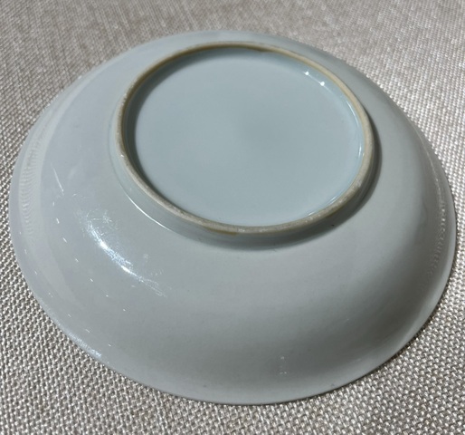 古玩陶瓷民國青花加彩盤真品鑒賞圖