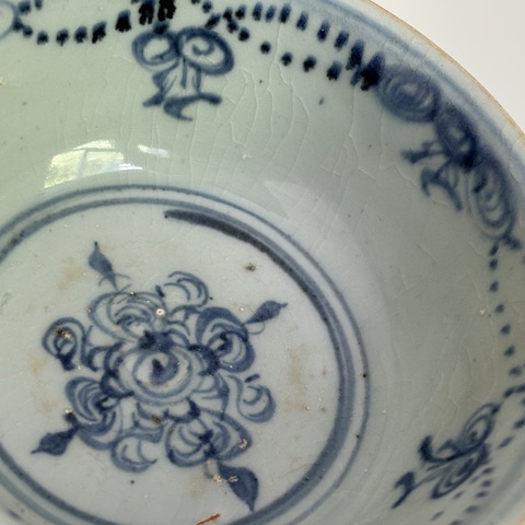 古玩陶瓷青花錦地紋碗真品鑒賞圖