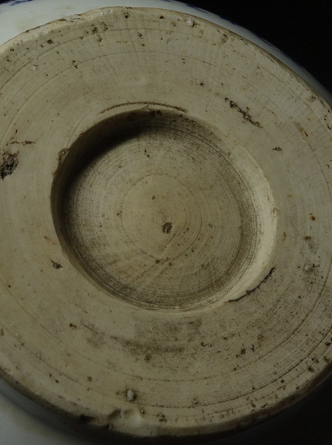 古玩陶瓷赤壁賦玉璧底青花碗真品鑒賞圖