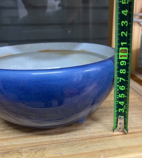 古玩陶瓷祭蘭釉三足爐真品鑒賞圖