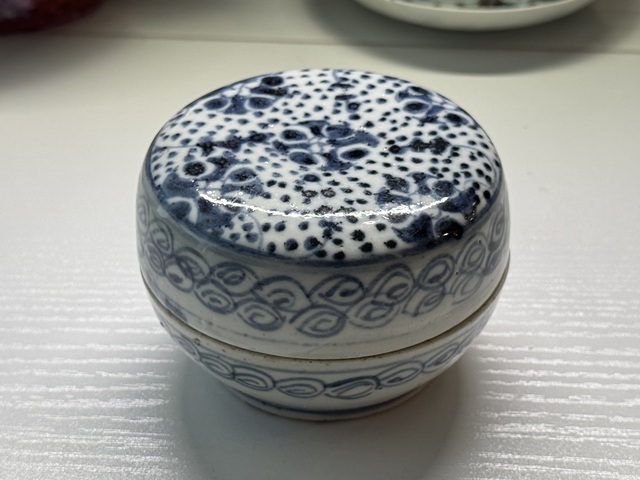 古玩陶瓷青花蓋盒真品鑒賞圖