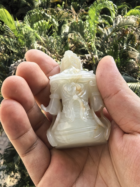 古玩玉器和田玉佛擺件真品鑒賞圖