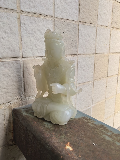 古玩玉器和田玉佛擺件真品鑒賞圖