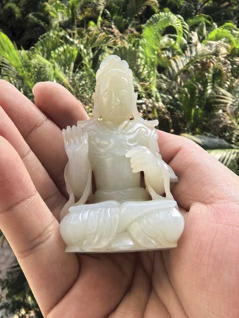 古玩玉器和田玉佛擺件真品鑒賞圖