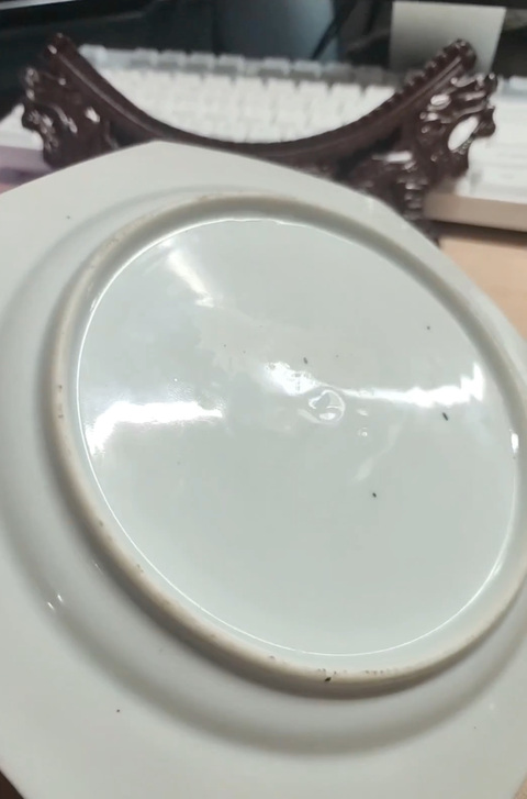 古玩陶瓷廣彩人物花鳥八方盤真品鑒賞圖