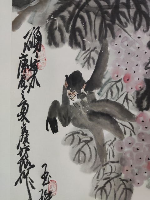 古玩字畫(huà)手工精裱三尺整張周仁輝題徐培晨 猴子拍賣(mài),當(dāng)前價(jià)格10元