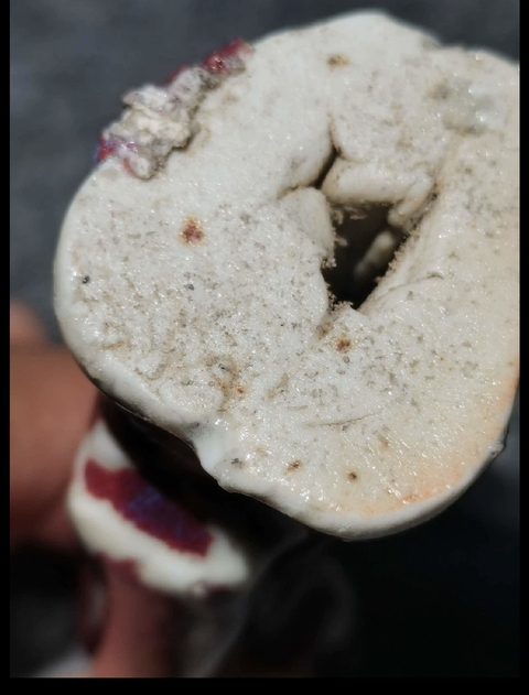 古玩陶瓷窯變紅釉人物塑像真品鑒賞圖