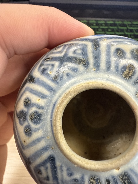 古玩陶瓷青花水盂真品鑒賞圖