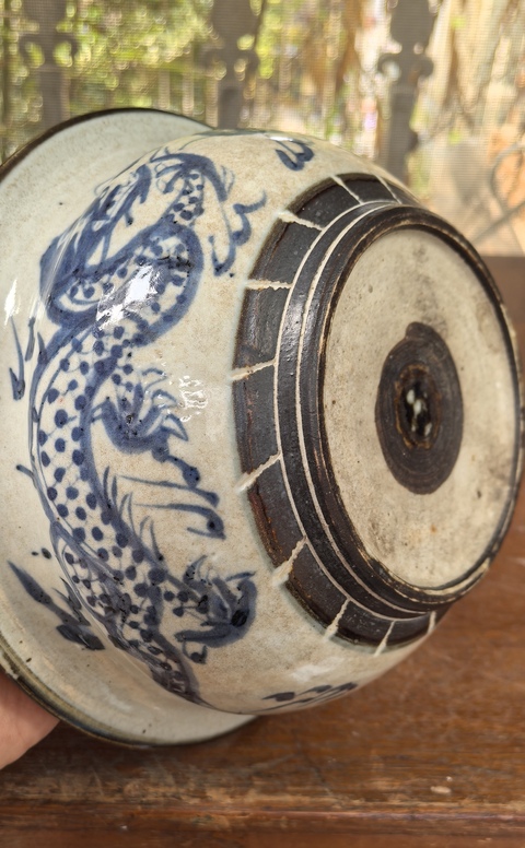 古玩陶瓷龍紋青花香爐真品鑒賞圖