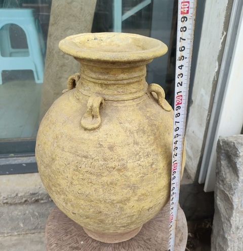古玩陶瓷青瓷四系罐真品鑒賞圖