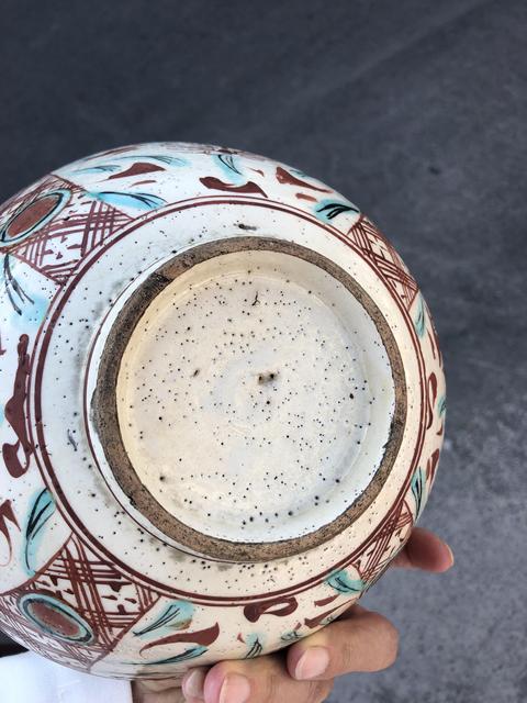 古玩陶瓷紅綠彩碗真品鑒賞圖