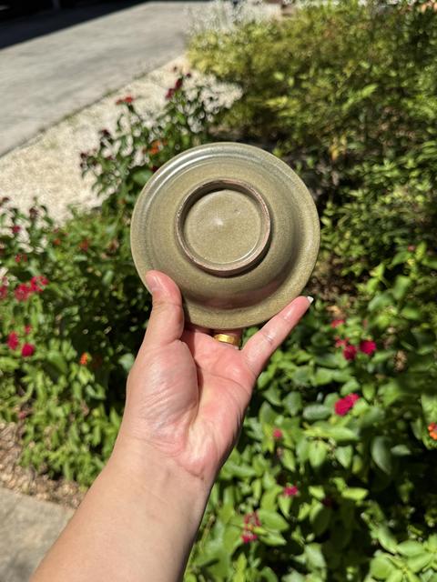 古玩陶瓷龍泉窯青釉洗真品鑒賞圖