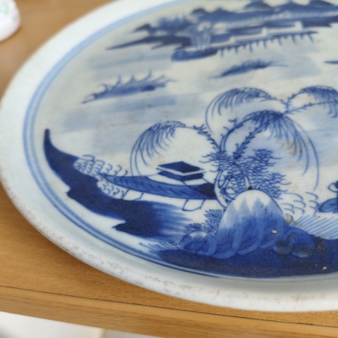 古玩陶瓷青花盤真品鑒賞圖