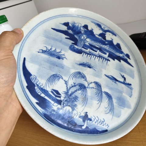 古玩陶瓷青花盤真品鑒賞圖