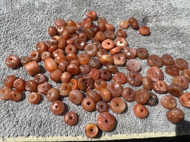 古玩玉器西亞磨盤珠真品鑒賞圖