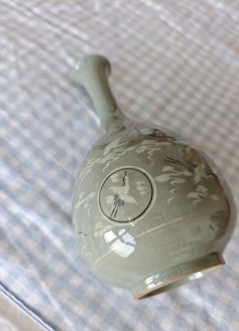古玩陶瓷高麗青瓷玉壺春瓶真品鑒賞圖