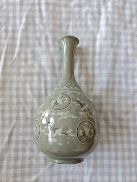 古玩陶瓷高麗青瓷玉壺春瓶真品鑒賞圖