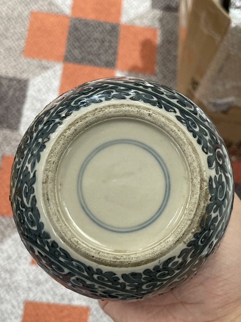 古玩陶瓷青花纏枝牡丹花卉紋罐真品鑒賞圖