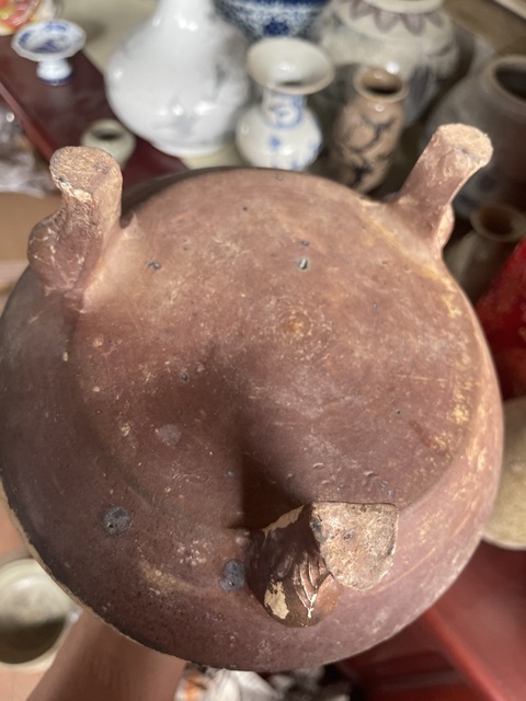 古玩陶瓷釉陶三足鼎真品鑒賞圖