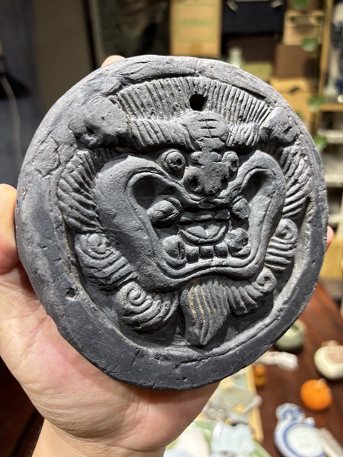 古玩陶瓷宋遼獸面瓦當(dāng)真品鑒賞圖