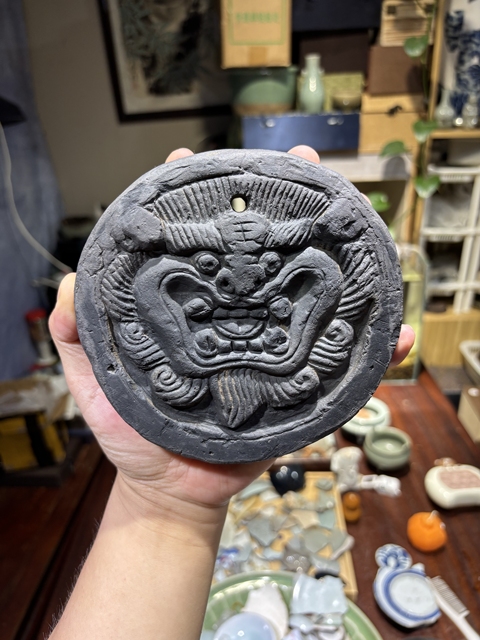 古玩陶瓷宋遼獸面瓦當(dāng)真品鑒賞圖