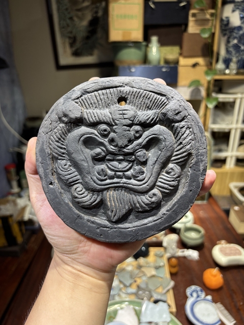 古玩陶瓷宋遼獸面瓦當(dāng)真品鑒賞圖