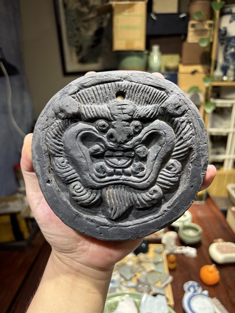 古玩陶瓷宋遼獸面瓦當(dāng)真品鑒賞圖