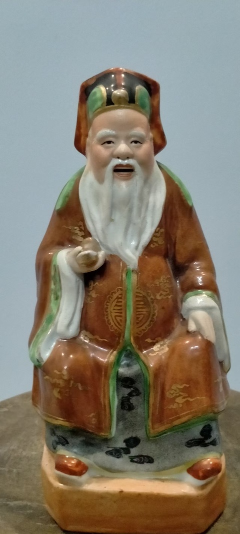 古玩陶瓷粉彩造像真品鑒賞圖