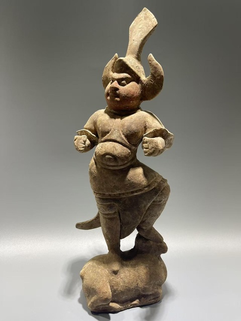 古玩陶瓷唐·彩繪天王真品鑒賞圖