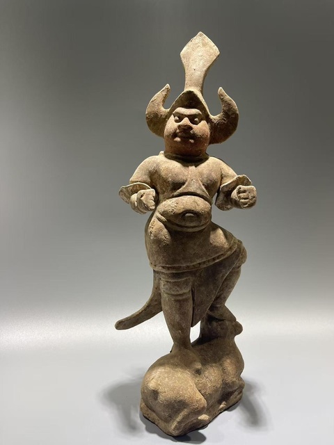 古玩陶瓷唐·彩繪天王真品鑒賞圖