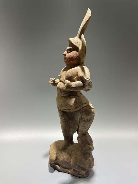 古玩陶瓷唐·彩繪天王真品鑒賞圖