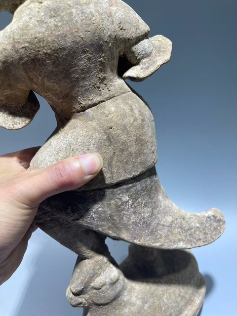古玩陶瓷唐·彩繪天王真品鑒賞圖