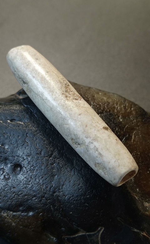 古玩玉器仿古玉管真品鑒賞圖