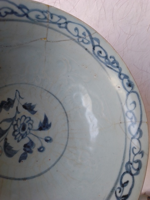 古玩陶瓷元青花纏枝花卉紋碗拍賣，當(dāng)前價格18888元