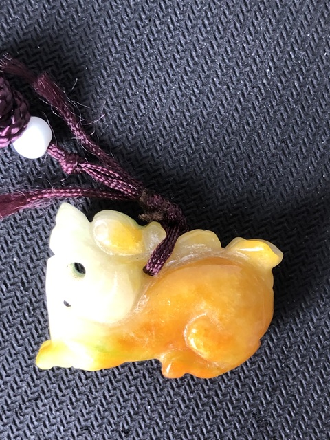 古玩玉器“染色”非天然翡翠貔貅真品鑒賞圖