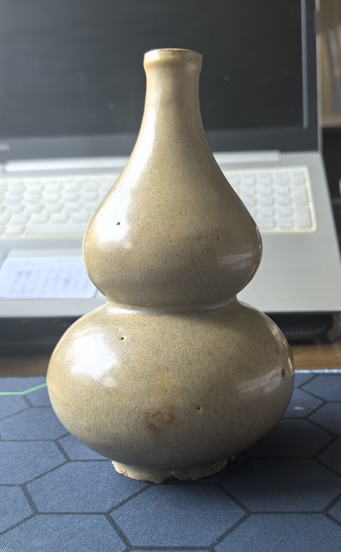 古玩陶瓷茶葉末釉葫蘆瓶真品鑒賞圖