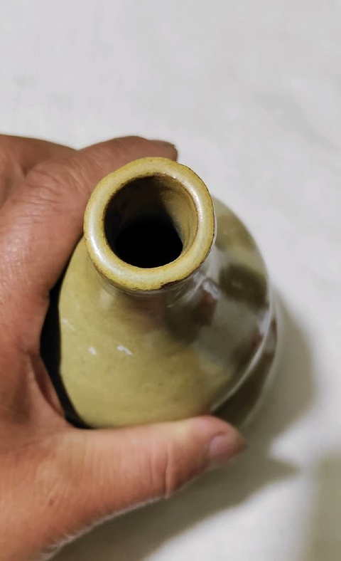 古玩陶瓷茶葉末釉葫蘆瓶真品鑒賞圖