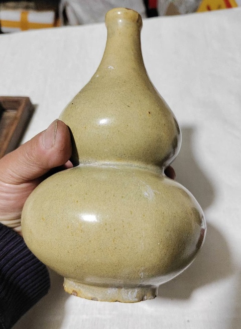 古玩陶瓷茶葉末釉葫蘆瓶真品鑒賞圖