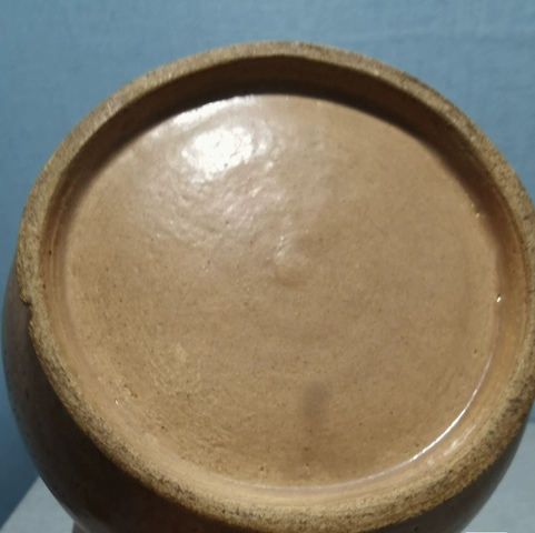 古玩陶瓷磁州窯黃釉堆白花鳥紋撇口瓶真品鑒賞圖