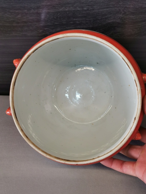 古玩陶瓷山水紋四系粥罐真品鑒賞圖
