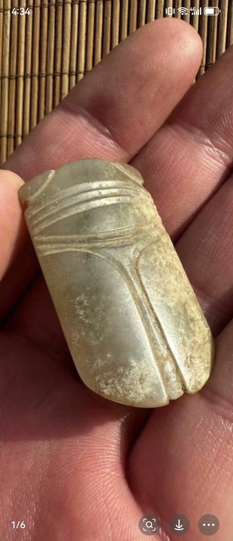 古玩玉器仿古玉蟬真品鑒賞圖