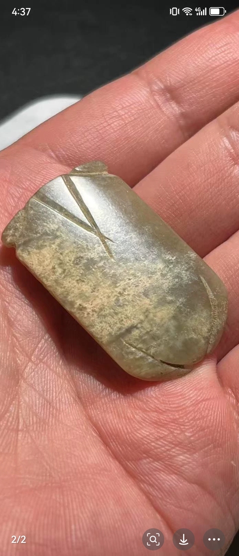 古玩玉器仿古玉蟬真品鑒賞圖