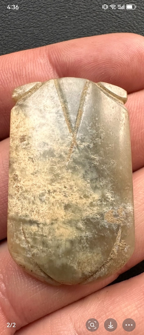 古玩玉器仿古玉蟬真品鑒賞圖