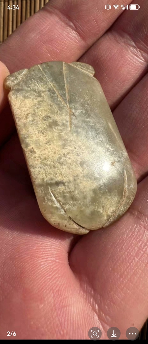 古玩玉器仿古玉蟬真品鑒賞圖