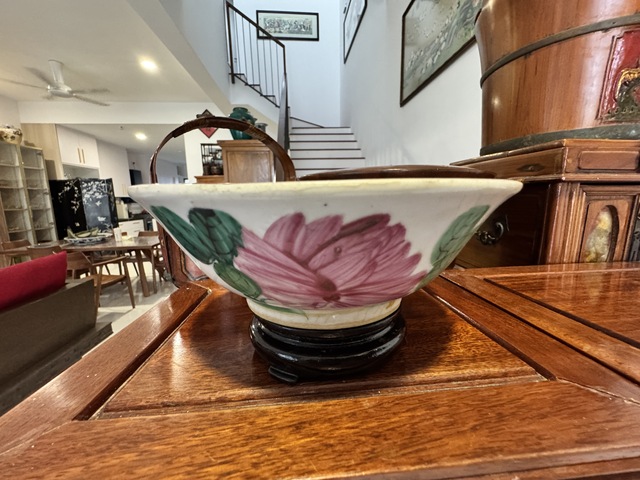 古玩陶瓷大雞圖碗真品鑒賞圖