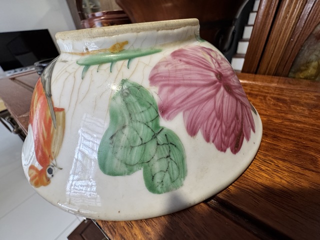 古玩陶瓷大雞圖碗真品鑒賞圖