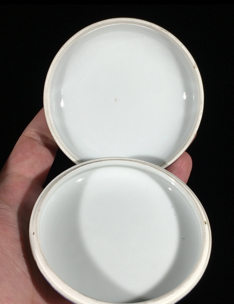 古玩陶瓷印泥盒真品鑒賞圖